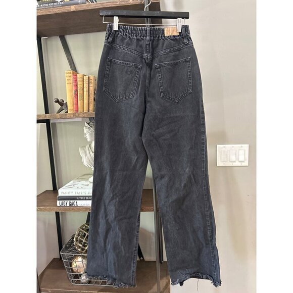 Show Me Your Mumu 90s Straight Leg Distressed Jeans Black Womens Size 25 - Picture 9 of 10